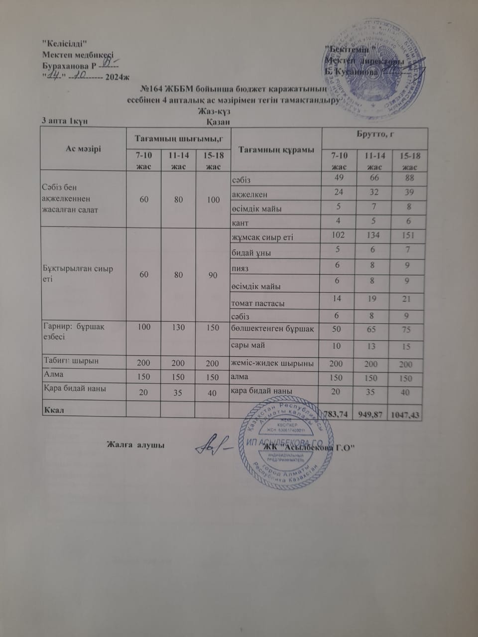 3- інші апта, 1- інші күн.