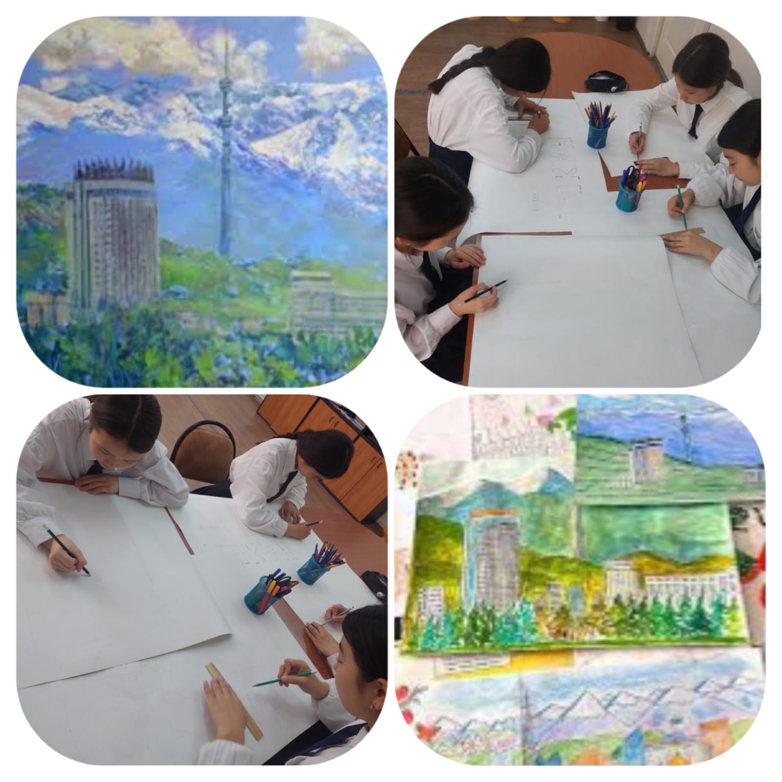 Халықаралық балаларды қорғау мерекесіне арналған "Бояулар құпиясы" АРТ байқауының мектепішілік кезеңі өткізілді.